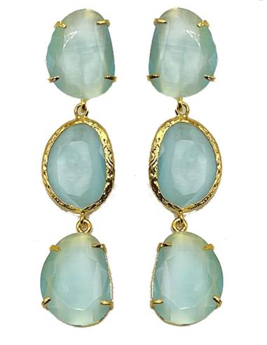 PENDIENTES LARGOS AZUL CIELO MUJER MUY FAVORECEDORES