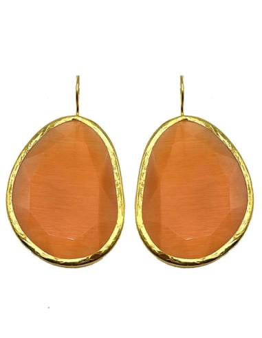 PENDIENTES LARGOS NARANJAS CIERRE GANCHO PARA VERANO