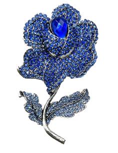 BROCHES AZULES DE FLOR PARA ADORNAR SOLAPAS Y VESTIDOS