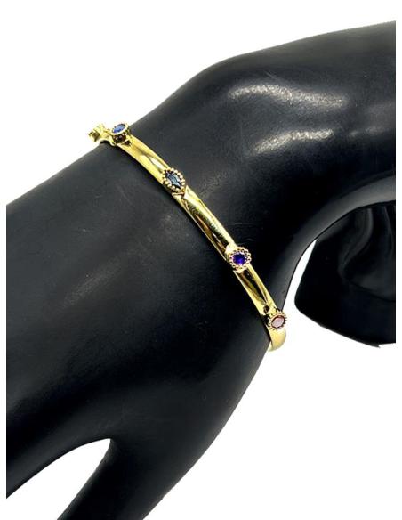 PULSERAS DORADAS DISEÑO DE MEDIA CAÑA ABIERTA Y AJUSTABLE