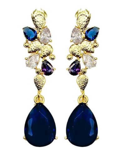 PENDIENTES LARGOS CON PEDRERIA ESPECIAL MADRINAS DE BODA