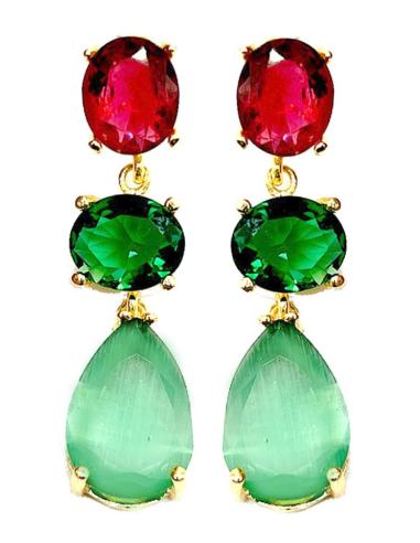 PENDIENTES LARGOS PARA MUJER TRIO DE COLOR PARA BODAS