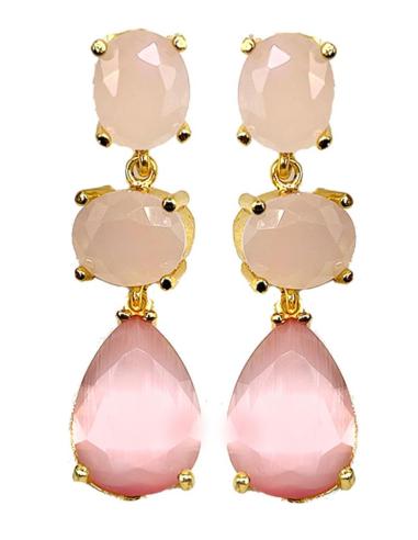 PENDIENTES LARGOS PARA MUJER TRIO DE COLOR PARA BODAS