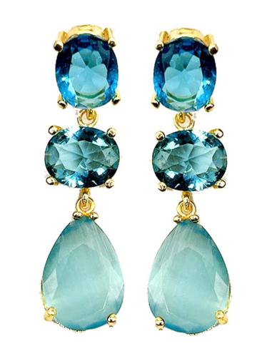 PENDIENTES LARGOS PARA MUJER TRIO DE COLOR PARA BODAS