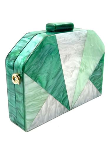 CLUTCH DE FIESTA VERDES EN CAREY DE IMITACION ESPECIAL BODA