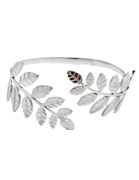 PULSERAS PARA BODAS DORADAS O PLATEADAS CON DISEÑO DE HOJITAS AJUSTABLE