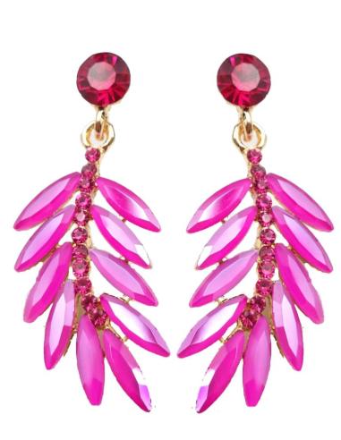 PENDIENTES DE FIESTA FUCSIAS TAMAÑO MEDIO IDEAL PARA BODAS DE DIA