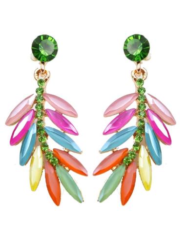 PENDIENTES DE FIESTA EN MULTICOLOR TAMAÑO MEDIO IDEAL PARA BODAS DE DIA