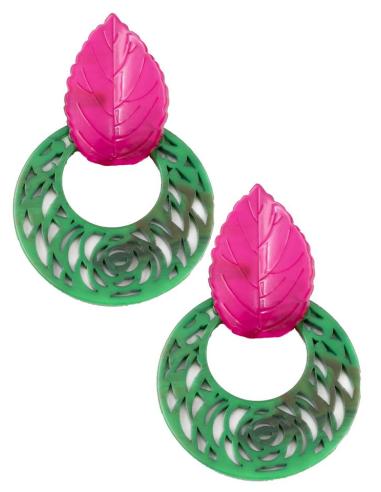 PENDIENTES DE AROS GRANDES VERDES PARA EVENTOS Y PARA TRAJES DE FLAMENCA