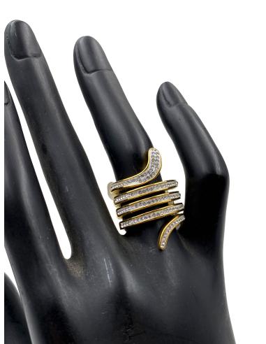 SORTIJAS DORADAS PARA MUJER DE SERPIENTE DORADA Y BRILLO
