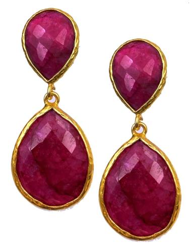 PENDIENTES BUGANVILLAS DE PIEDRA PERFECTOS PARA BODAS DE DIA
