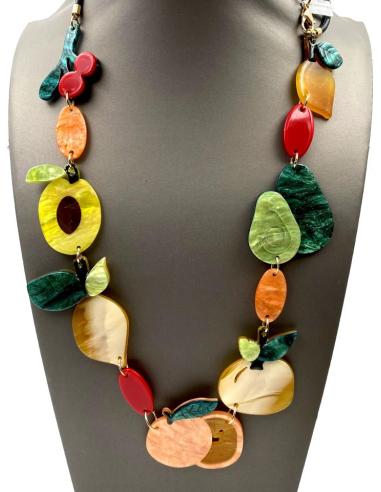 ORIGINALES COLLARES LARGOS DE COLORES ALEGRES CON FRUTAS