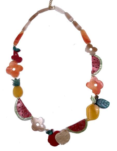 COLLARES BONITOS Y ORIGINALES CON FRUTAS PARA ALEGRAR TU LOOK