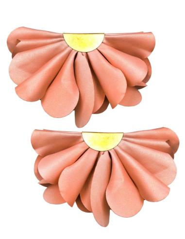 PENDIENTES GRANDES ROSAS DISEÑO DE ABANICO IDEAL TRAJE DE FLAMENCA