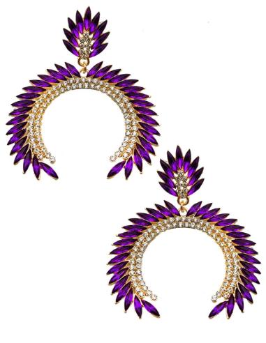 PENDIENTES FIESTA BUGAMBILIAS LARGOS DE PEDRERIA PARA UN LOOK FABULOSO