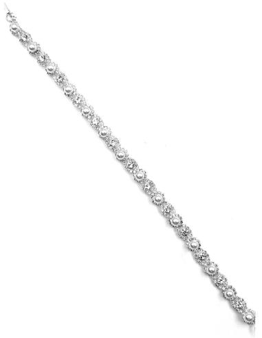 DIADEMAS PLATEADAS CON PERLAS Y CRISTAL BRILLO PARA BODAS
