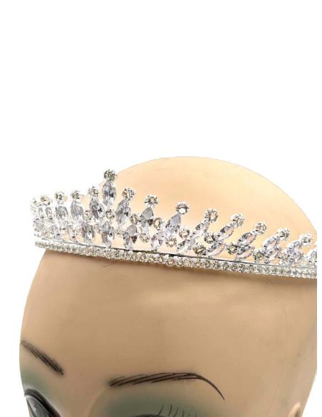 TOCADOS PARA NOVIAS CON PEDRERIA BONITA TIARA CORTE PRINCESA