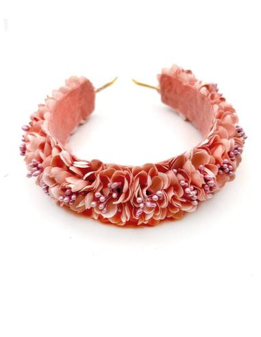 DIADEMAS ROSAS DE FLORES Y FIESTA PARA BODAS Y EVENTOS
