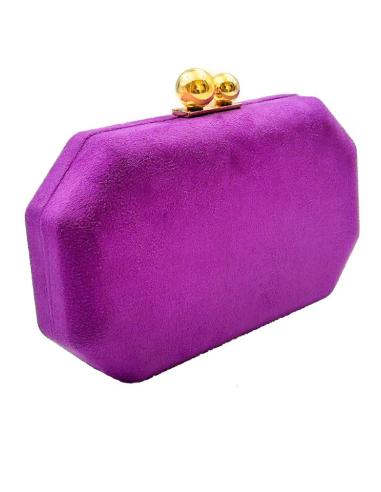 BOLSOS DE FIESTA MORADOS PARA BODAS DE DISEÑO OCTOGONAL