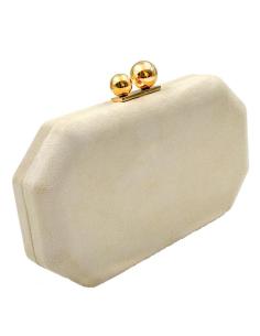 BOLSOS DE FIESTA BEIGE PARA BODAS DE DISEÑO OCTOGONAL