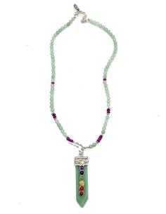COLLARES VERDES DE PIEDRA CON VISTOSO COLMILLO DE PIEDRA 2