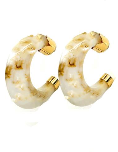 FAVORECEDORES PENDIENTES BEIGE DE ARITOS IMITACION HUESO