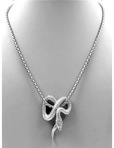 COLLARES PLATEADOS CON SERPIENTES DE INSPIRACION EGIPCIA
