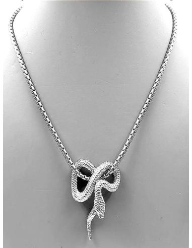 COLLARES PLATEADOS CON SERPIENTES DE INSPIRACION EGIPCIA