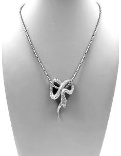 COLLARES PLATEADOS CON SERPIENTES DE INSPIRACION EGIPCIA 2