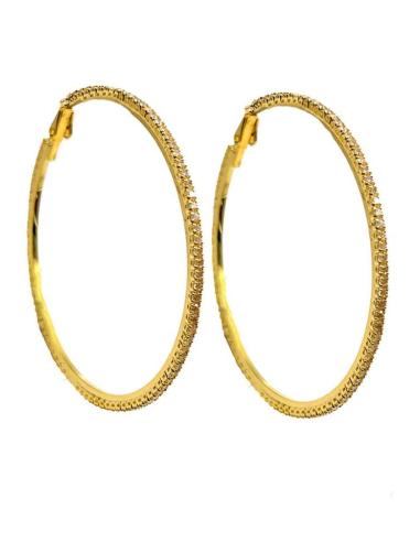 PENDIENTES AROS MUJER EN DORADOS Y CIRCONITAS PARA FIESTAS