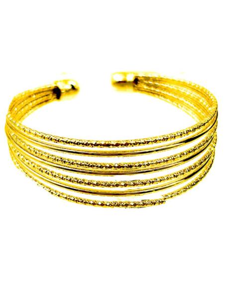 PULSERAS DORADAS ELEGANTES PARA BODAS VARIAS HILERAS JUNTAS