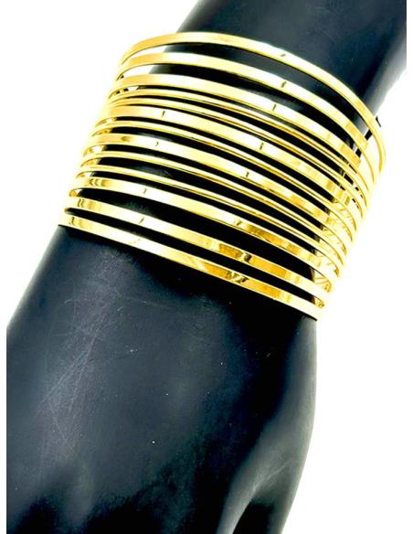 PULSERAS DORADAS ANCHAS DE SEMANARIO PARA COMPLETAR TU LOOK