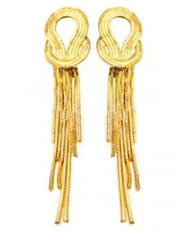 PENDIENTES DORADOS LARGOS DE CADENITAS SUPER TENDENCIA