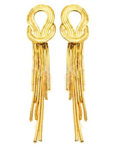PENDIENTES DORADOS LARGOS DE CADENITAS SUPER TENDENCIA
