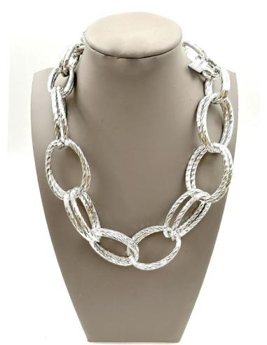 COLLARES PLATEADOS DE ESLABONES GRANDES QUE QUEDAN FABULOSOS