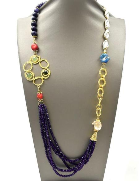 COLLARES LARGOS AZULES ELEGANTISIMOS Y ACTUALES PARA BODAS
