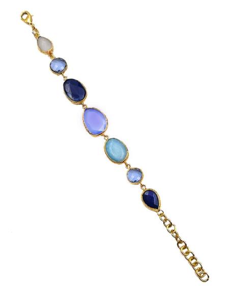 PRECIOSAS PULSERAS AZULES DE MUJER CON PIEDRAS NATURALES