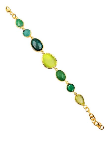 PRECIOSAS PULSERAS VERDES DE MUJER CON PIEDRAS NATURALES