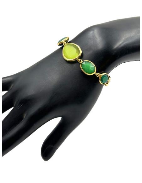 PRECIOSAS PULSERAS VERDES DE MUJER CON PIEDRAS NATURALES