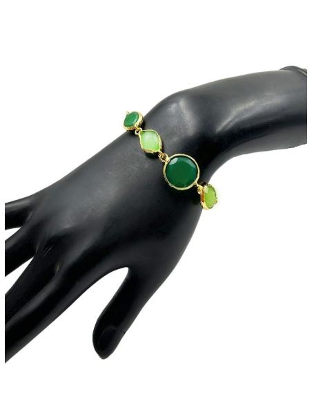 PRECIOSAS PULSERAS VERDES DE MUJER CON PIEDRAS NATURALES
