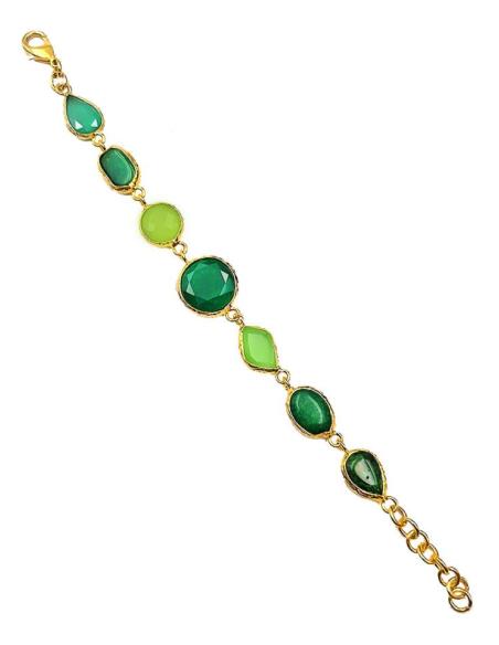 PRECIOSAS PULSERAS VERDES DE MUJER CON PIEDRAS NATURALES