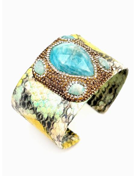 PULSERAS MULTICOLOR DE CUERO CON PIEDRA Y BONITA DECORACION