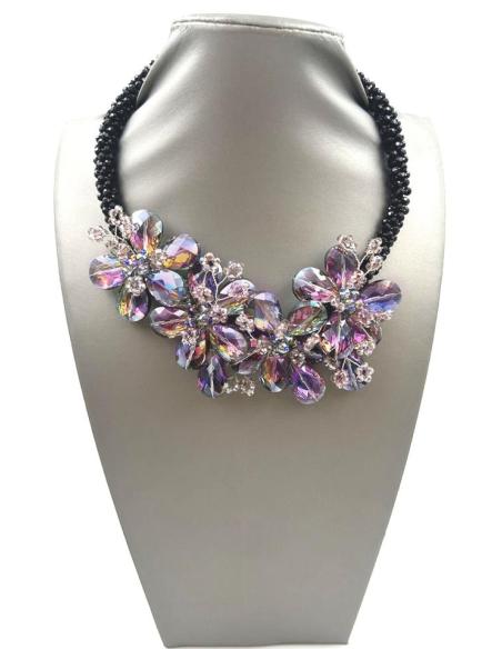 COLLARES MODA CON FLORES TORNASOL PARA BODAS Y EVENTOS