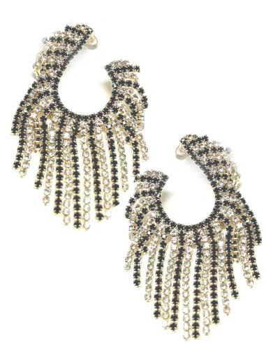 PENDIENTES DORADOS Y NEGROS DE FIESTA PARA UN LOOK SEDUCTOR