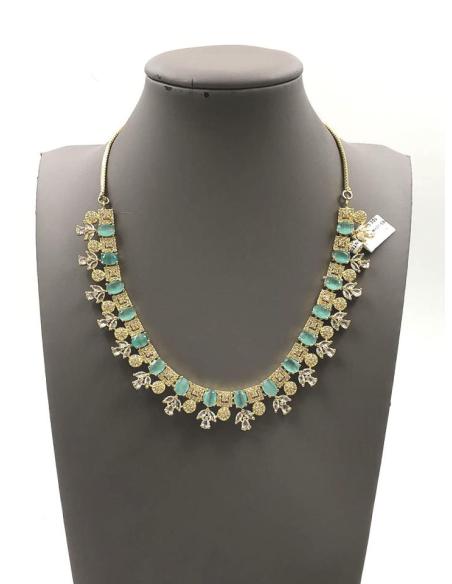 COLLAR VERDE AGUA Y CIRCONITA PARA UN LOOK DE BODA IMPECABLE