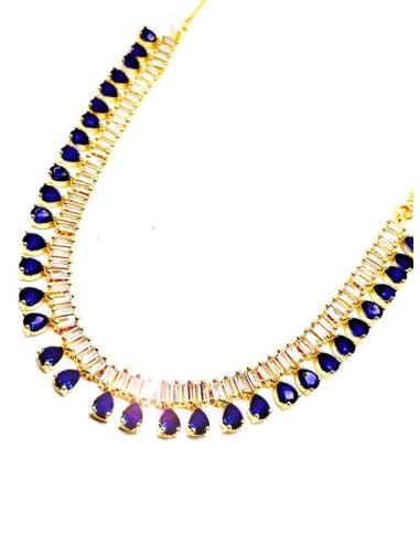 COLLARES ELEGANTES AZUL ZAFIRO PARA BODAS ESPECIAL MADRINAS