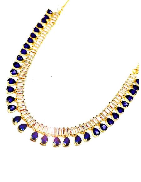 COLLARES ELEGANTES AZUL ZAFIRO PARA BODAS ESPECIAL MADRINAS