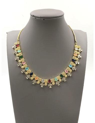 COLLAR MULTICOLOR Y CIRCONITA PARA UN LOOK DE BODA IMPECABLE