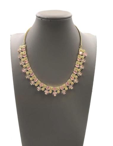 COLLAR ROSAS Y CIRCONITA PARA UN LOOK DE BODA IMPECABLE