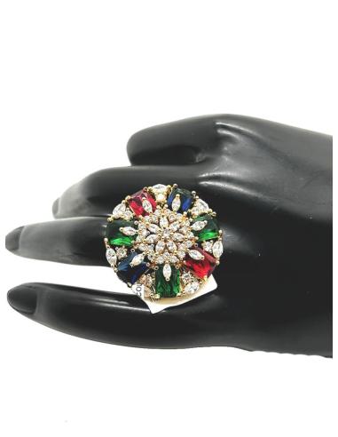 ANILLOS GRANDES MUY ELEGANTES DE BODA ROSETON MULTICOLOR